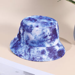 Colorful Tie Dye Bucket Hat Casual Sunscreen Travel Fisherman Cap