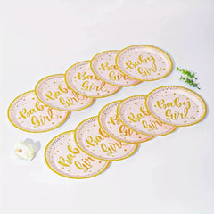 Rose Gold Cake Paper Plate Disposable Plate 10pcs