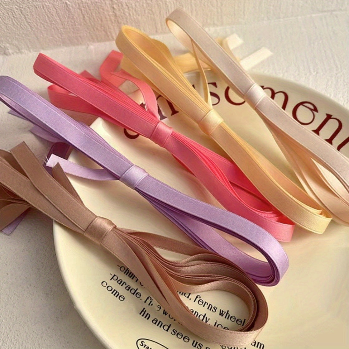 Double Ponytail Braided Ribbon Bow Hair Band Hair Accessory
