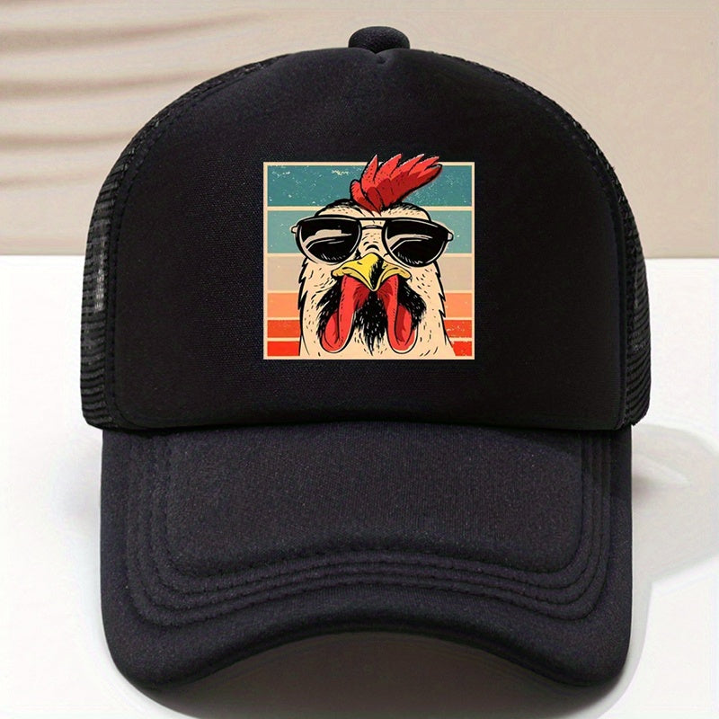 Unisex Rooster Print Baseball Cap for Outdoor Sport