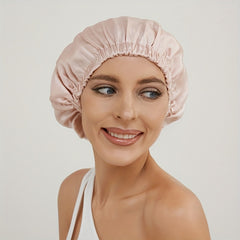 Silk Double Layer Bonnet Soft Elastic Hair Bonnet