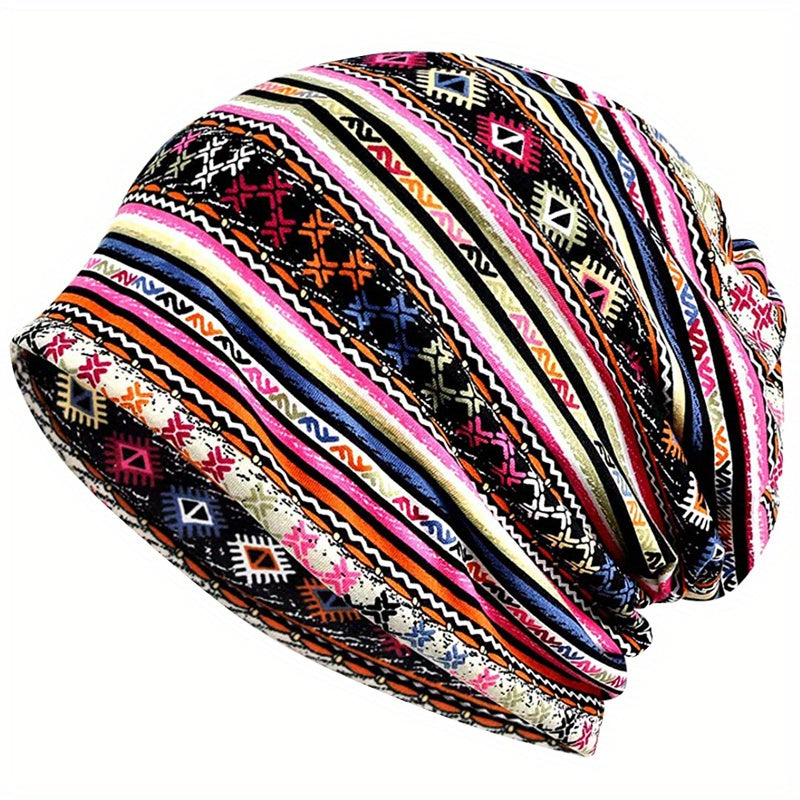 Casual Cycling Sports Cap Printed Striped Skull Cap
