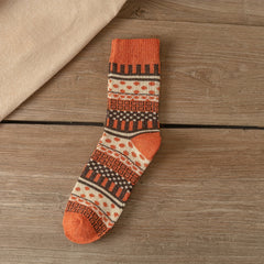 5 Pairs Geometric Pattern Mid Tube Socks for Women