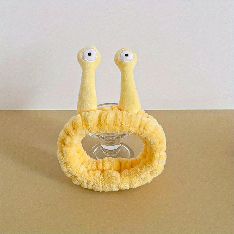 Cartoon Snail Eyes Headband Plush Hair Band Women Girls Elastic Headdress