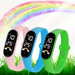 Waterproof Rainbow LED Sports Watch for Hiking and Swimming