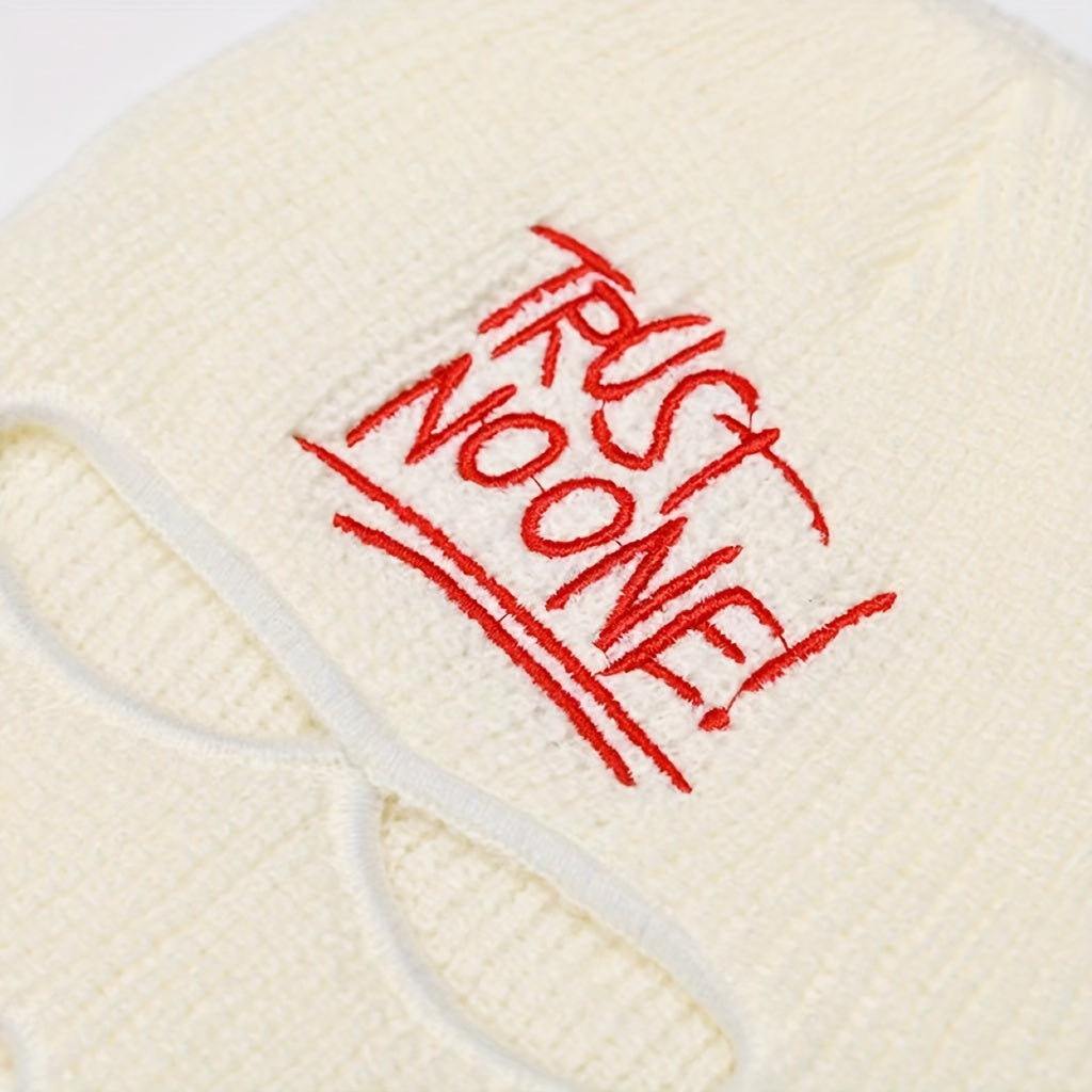 Unisex Thermal 3 Hole Winter Knitted Mask Full Face Covering Outdoor Sports Cycl
