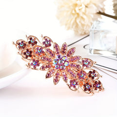 Alloy Peacock Shaped Barrette Glitter Rhinestone Hair Clip Vintage Hair Clip
