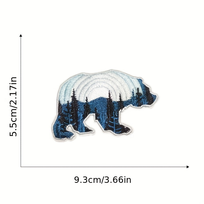 Outdoor Camping Bear Mountain Patches DIY Craft