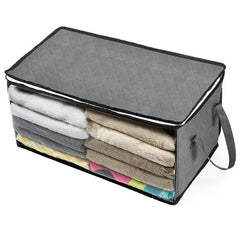 Large Capacity Quilted Storage Bag with Window & Handles