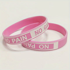 1pc No Pain No Gain Wristbands Motivational Silicone Bracelets