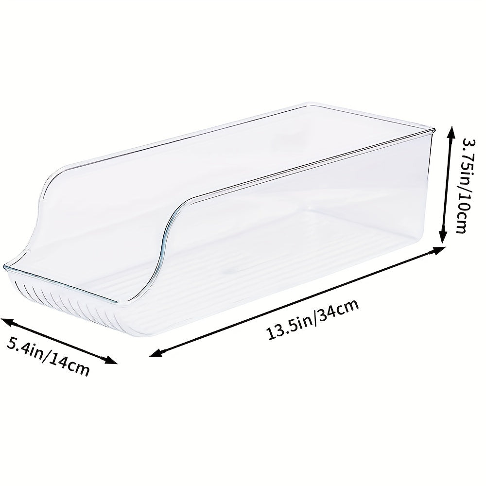 2pcs Refrigerator Can Dispenser Clear Plastic Storage