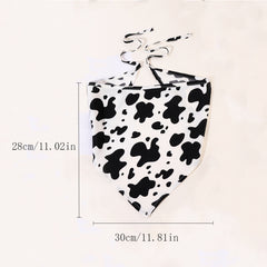 Cow Print Kerchief Dustproof Bandana Hair Accessories
