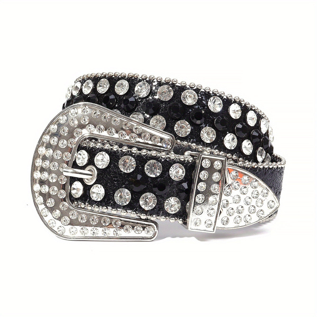 Kids Rhinestone Western Leather Belt Diamond Glitter Boys Girls