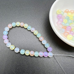 100 Pcs Round Shape Acrylic Spacer Beads for Jewelry Making DIY