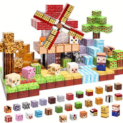Farm Magnetic Blocks Building Toys for Kids, STEM Construction Set