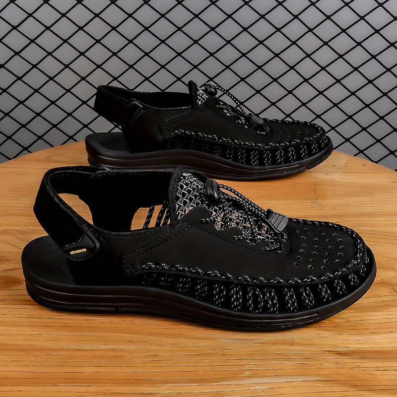 Men's Breathable Woven Sandals for Summer Beach Comfort