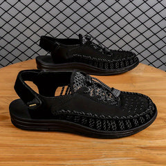 Men's Breathable Woven Sandals for Summer Beach Comfort