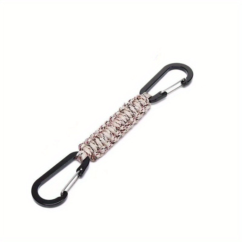 Outdoor Umbrella Rope Braided Double end Buckle Backpack Key Hanging Carabiner
