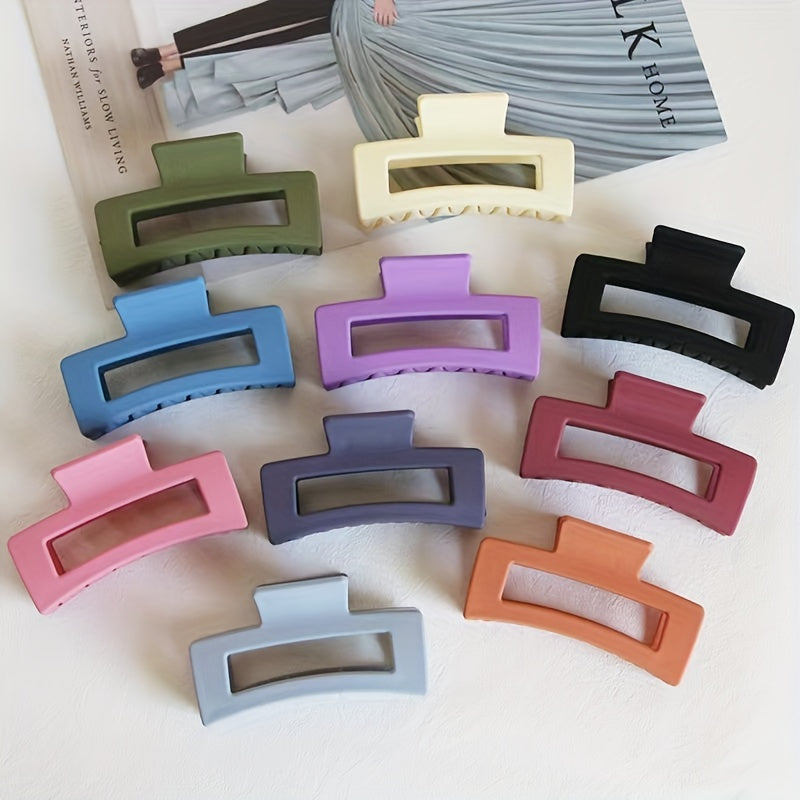 Matte Square Hair Claw Nonslip Shark Claw For Women Girls