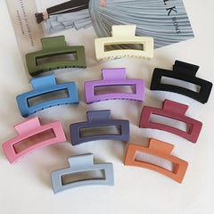 Matte Square Hair Claw Nonslip Shark Claw For Women Girls