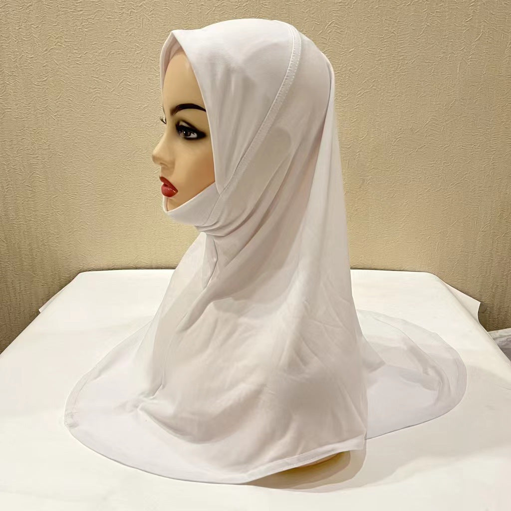 Girls Plain Soft Arab Hijab For 3 8Years Old