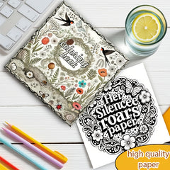 Adult Coloring Book Patterns and Quotes Thickened Designs