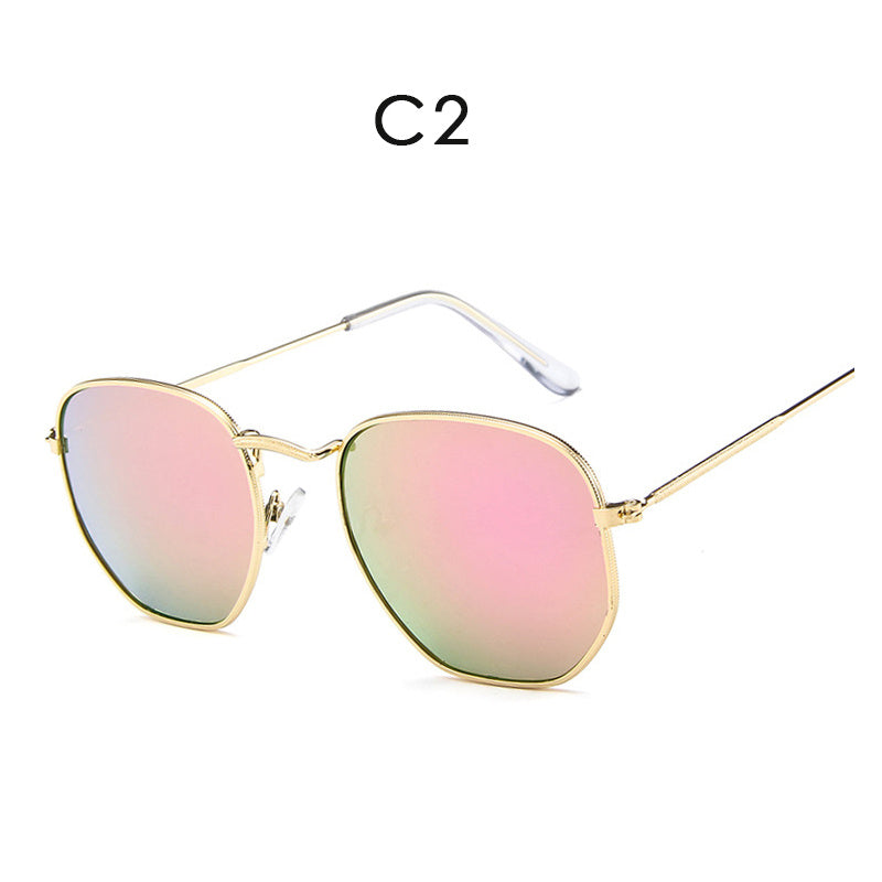 Metal Vintage Polygon Sunglasses