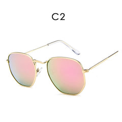 Metal Vintage Polygon Sunglasses