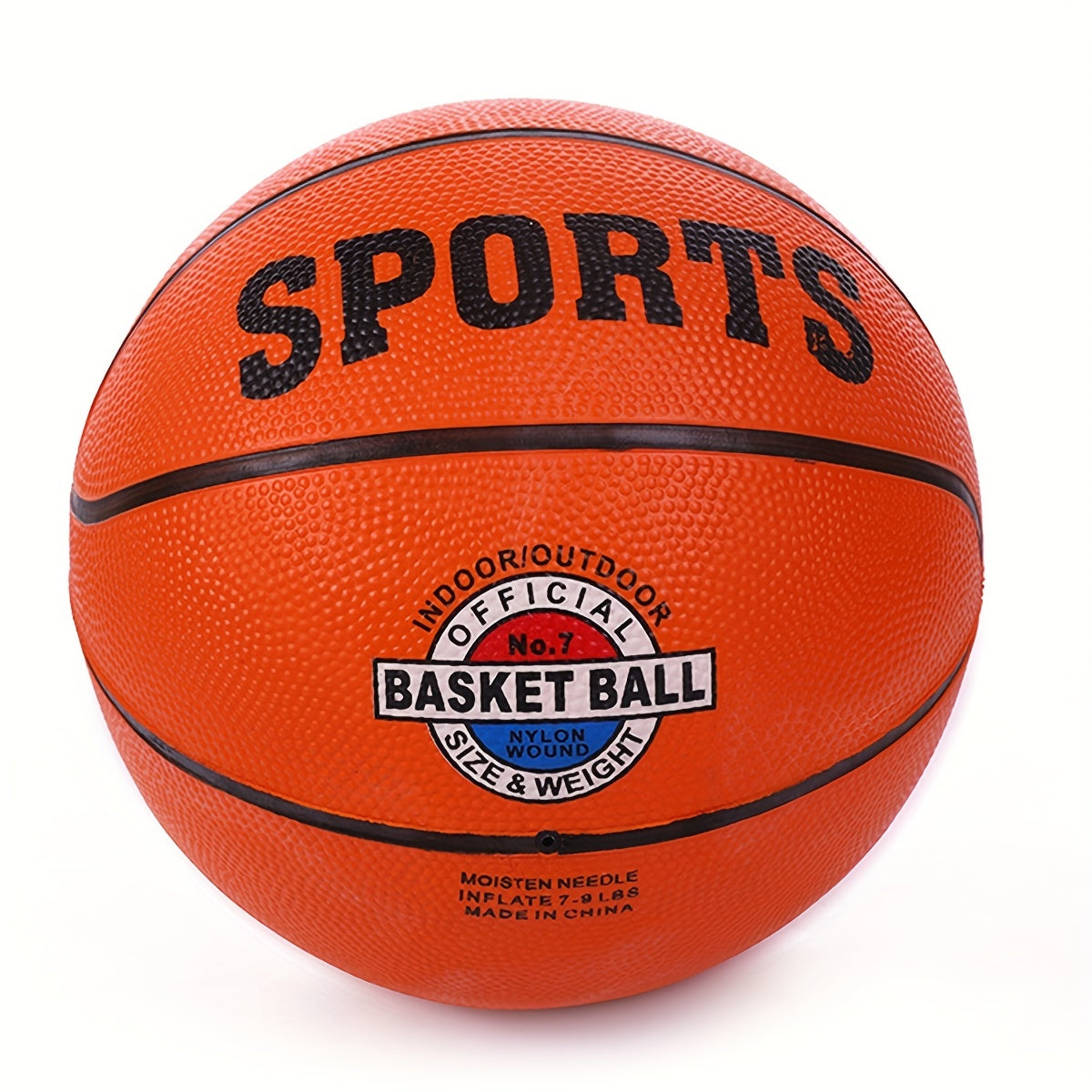 Rubber Basketball with Grip for Indoor and Outdoor Professional Competition