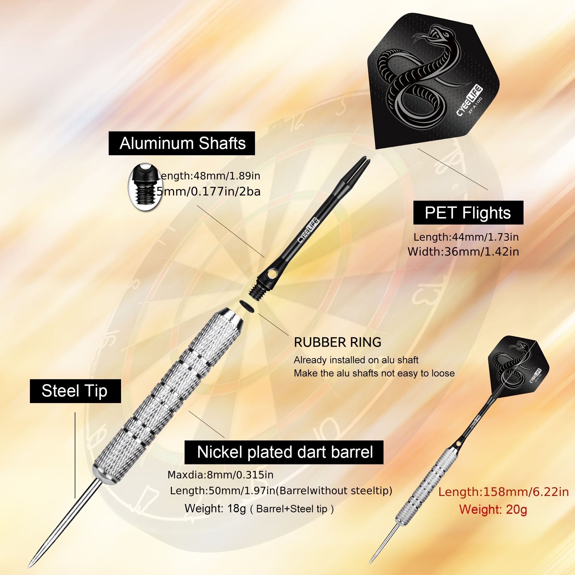 23g Hard Dart Steel Needle for Home Entertainment and Competition