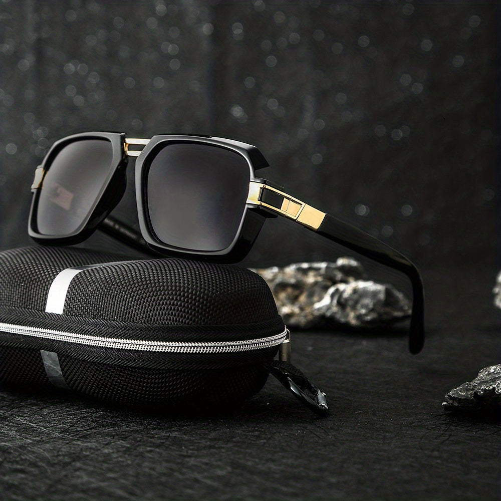 Men's Square Frame Sunglasses Unisex Steampunk UV Protection Glasses