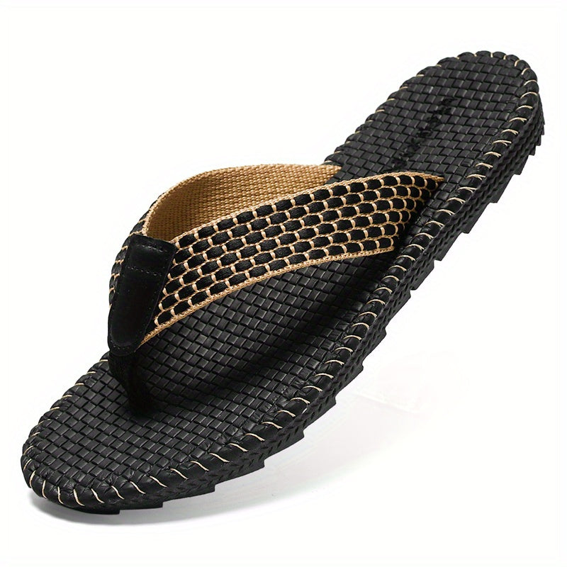 Men's Braided Hemp Flip Flops Assorted Colors Slippers