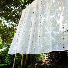 1pc Fresh And Rod Pocket Curtain Vertical Striped Small Window Curtain