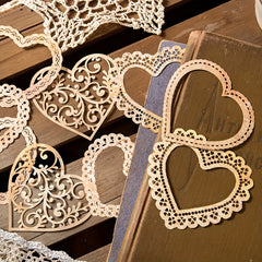 10pcs Lace Border Landscaping Paper for Journal DIY Decorating
