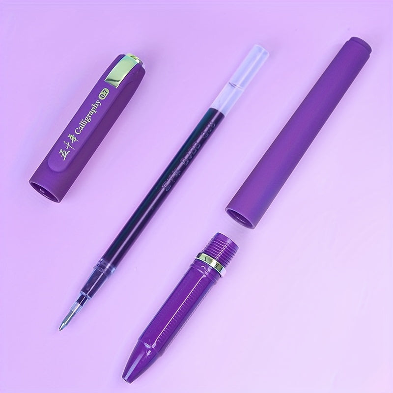 Fashionable Business Ballpoint Pen Purple Ink Metal Nib 0.7mm