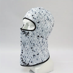 Camouflage Plaid Pullover Hat Men's Sun Protection Mask Hat