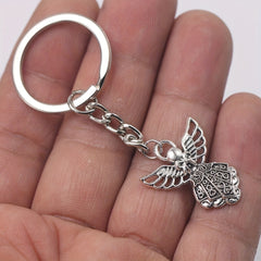 20pcs Men's Angel Alloy Pendant Keychain Keyring For Wedding Birthday Party