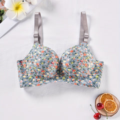 Floral Print Push Up Bra Women's Lingerie