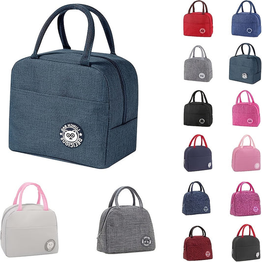 Cute Bear Lunch Bag Insulated Durable Zippered Cooler for School