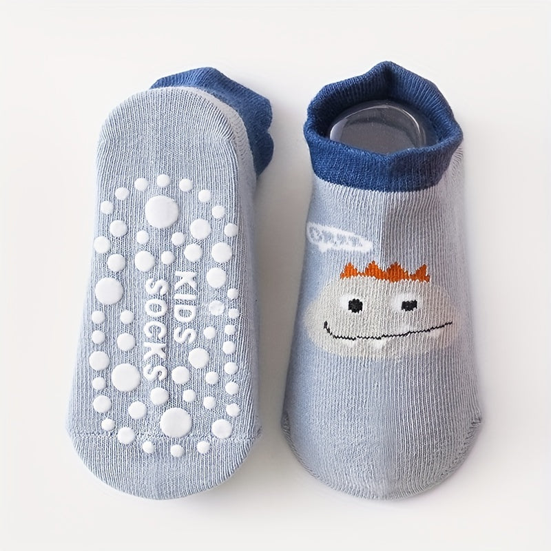 6 Pairs Baby Boys Cartoon Floor Socks Non-slip Boat Socks