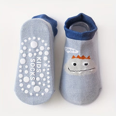 6 Pairs Baby Boys Cartoon Floor Socks Non-slip Boat Socks