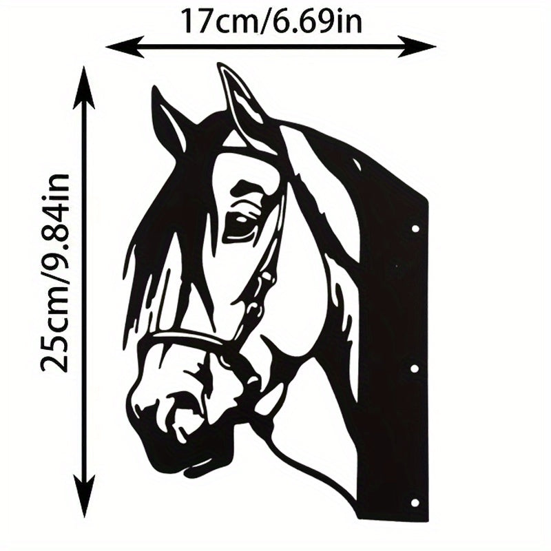 Peeping Horse Wall Decor Outdoor Iron Farm Animal Silhouette