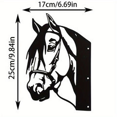 Peeping Horse Wall Decor Outdoor Iron Farm Animal Silhouette