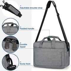 15.6 Inch Waterproof Laptop Briefcase for Travel Business School