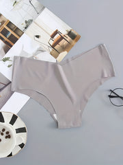 5 Seamless Hipster Panties Solid Stretchy Women's Lingerie Underwear