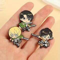 Cartoon Character Brooch Men's Scarf Hat Backpack Pin