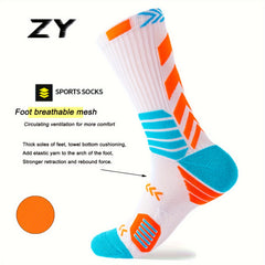 Kids Basketball Sports Socks, Sweat Absorbent, Breathable Long Socks