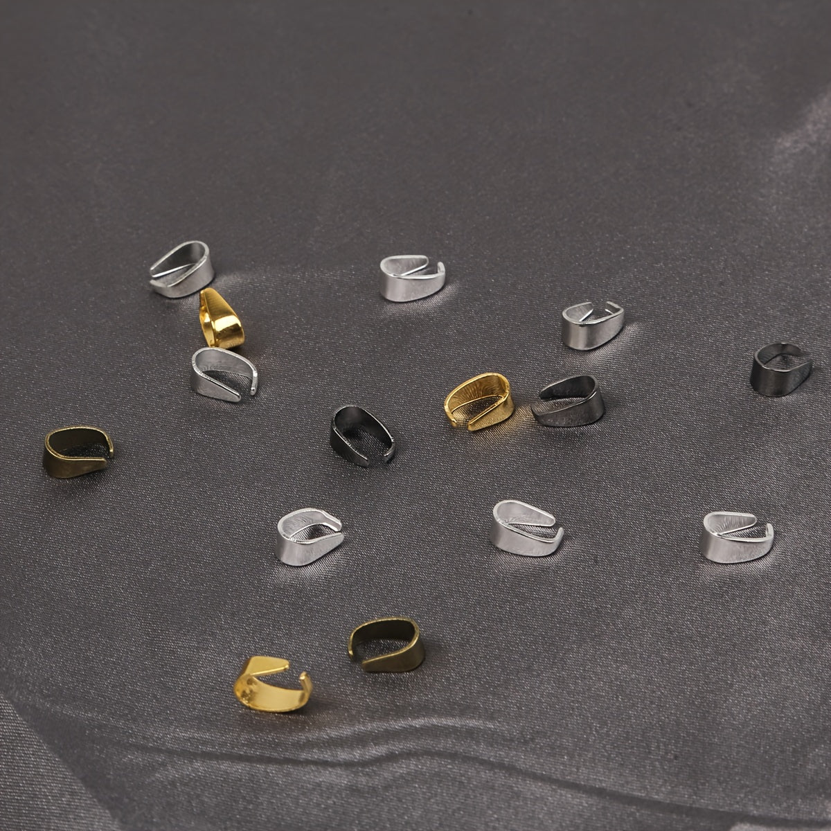 100pcs Iron Melon Seeds Buckle Pinch Clip Bail Pendant Connectors