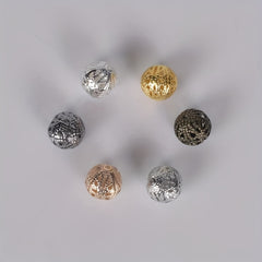 40-50-100pcs 4-20mm Hollow Round Beads DIY Spacer Bracelet Necklace Jewelry