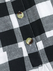 Kids Plaid Casual Jumpsuit Fall Winter Boys & Girls